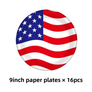 9inch Independence Day Paper Plate