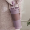 Wholesale Spot portable cup cover thickened milk tea cup accessories outdoor portable bag PU leather non-slip cup cover