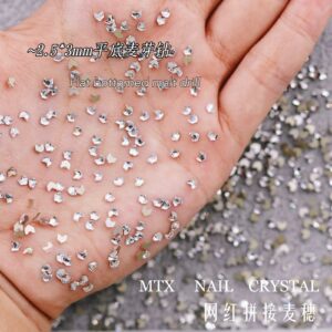 2.5*3mm malt drill-crystal white / 100 small bags