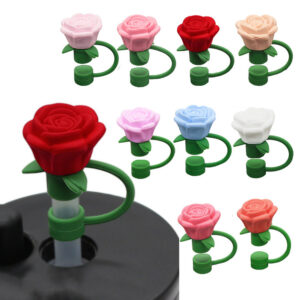 oly-a1b29c04ce2d4460b3005de03b2c3c5a Wholesale Valentine's Day rose straw plug straw dust plug 10mm flower straw dust cap