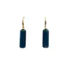 Wholesale Elegant Blue Retro Chinese Style Women's Earrings Commuting Versatile Small Design Sensation High-End Feelings Geometric Pattern