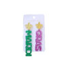 oly-a1d174663af9cefa911c3499b1aa06b3 Wholesale Carnival acrylic gold green purple mask earrings MARDI GRAS party earrings holiday earrings