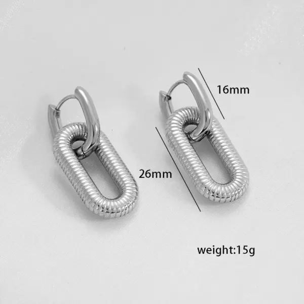 oly-a1d7357e5c3d80e42ebfeea5a5523373 Wholesale Ion Plating (IP) 18K Gold Plated U Shape 304 Stainless Steel Hip-Hop Oversized Waterproof Non Tarnish Earrings