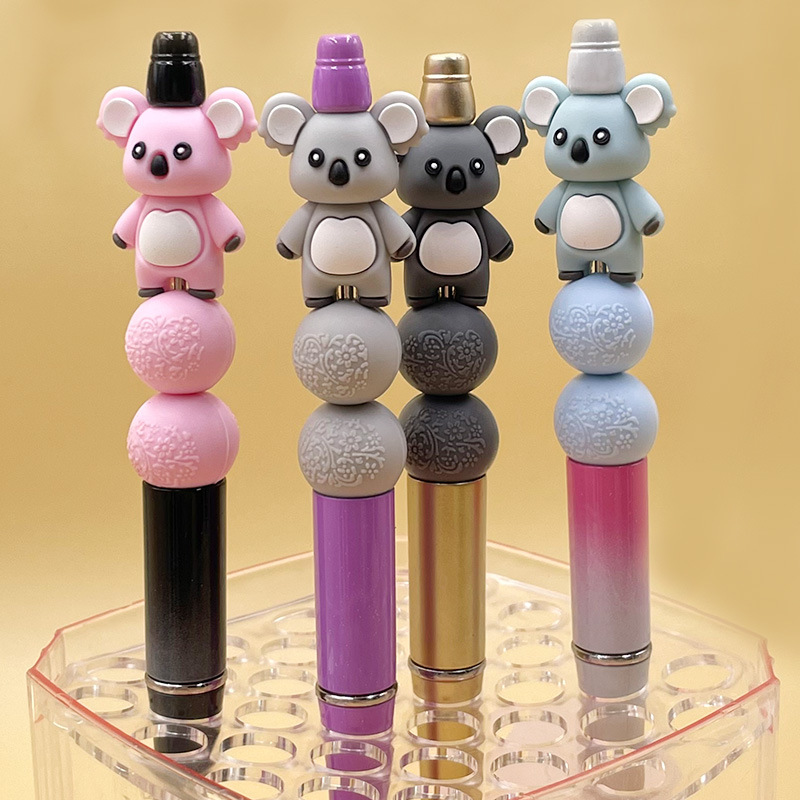 Wholesale New 3D three-dimensional silicone beads loose beads baby animal koala tooth glue anti-drop chain accessories beaded in stock