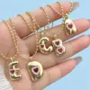 Wholesale Electroplated Letter Pendant Necklace For Women With 18K Real Gold Plated Copper And PVD Coated Finish, Featuring A Beaded Chain