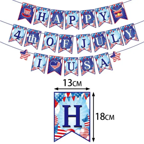 Wholesale 4th Of July Happy Independence Day Decorations American National Day Scene Flag Hanging Decorations Holiday Party Supplies