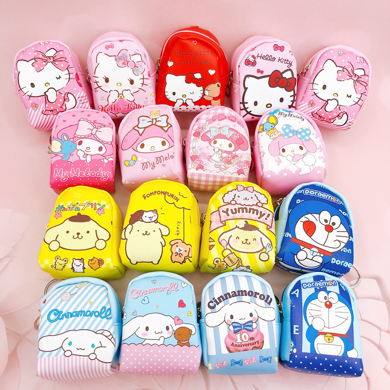 Wholesale Cute Cartoon Kroomi White MLD Pudding Dog Mini Backpack Coin Purse Coin Bag Key Bag Pendant