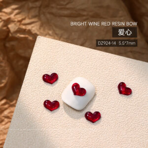 [frosted style] wine red heart