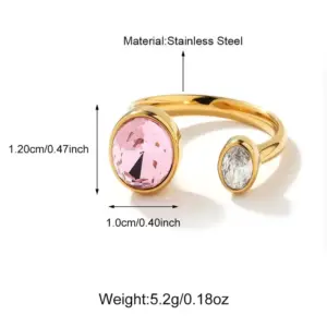 Round Style in White and Pink / Opening Size