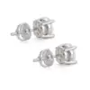 Wholesale 925 Sterling Silver Hoop Earrings Unisex Simple Modern Hip-Hop Style Full Zircon Earrings Men Women Fashion Jewelry