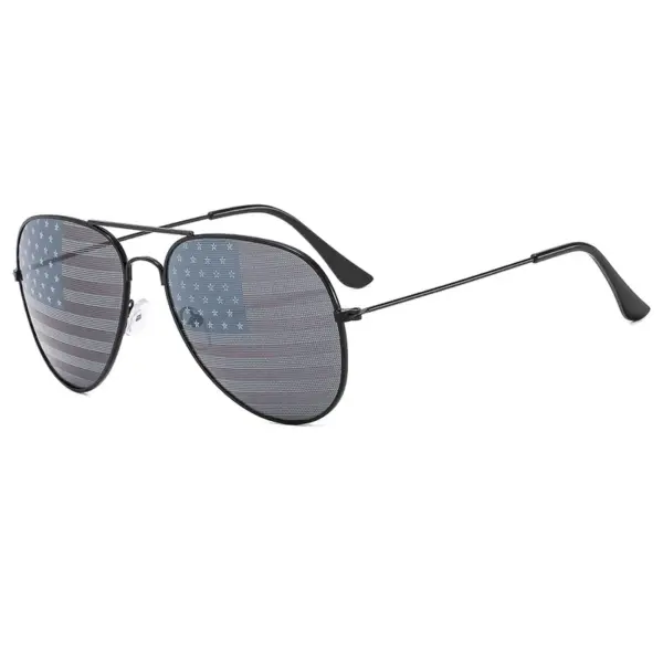 Wholesale Metal Double Beam Classic Retro American Flag Independence Day Sunglasses Sunglasses Toad Sunglasses Male 3025