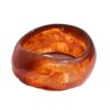 Wholesale Resin Oval Wide Edition Geometric Curved Resin Smudged Brown Bracelet Style Bracelet for Women