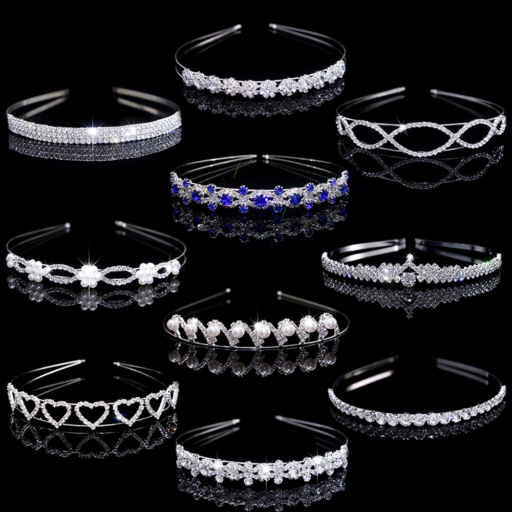 Wholesale European and American fashion multi-layer pearl hairband women's high-end claw chain exquisite rhinestone love accessories bride hair access