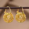 Wholesale Three-dimensional Geometric Drop Earrings For Women In Copper With KC Golden Plated Water Plating And 0.03µm Thickness