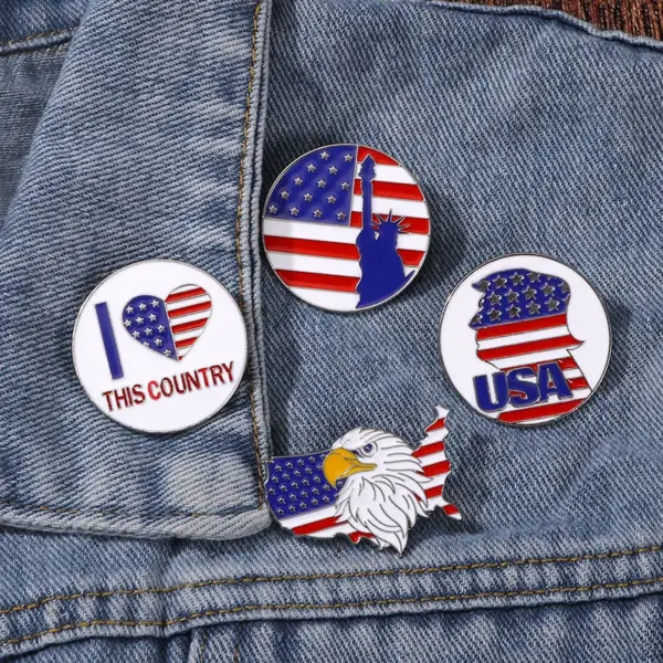 oly-a28f91516995b55f9e1b0b19a70b3efe Wholesale Cartoon Pinback Badge Metal Pin With Artificial Rhinestones Featuring Stamping Craft In Multicolor