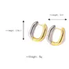 Wholesale 1 Pair Simple Style Commute U Shape Plating Titanium Steel Earrings