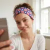 Wholesale American Flag Sport Hair Band Headband In Polyester, Perfect For Independence Day Celebrations