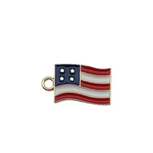 1 Rectangular American Flag 18x10mm-0.9g