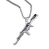 Wholesale Stainless Steel 18K Gold Plated Retro Pistol