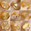 Wholesale 304 Stainless Steel Copper Starfish Heart Shape Shell PVD Coated Real Gold Plated Simple Style Waterproof Non Tarnish Plating Open Rings