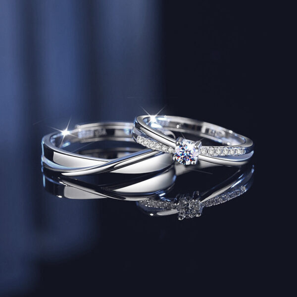 Wholesale Mobius Ring Couple's Ring Simple Moissanite Ring for Men and Women Valentine's Day Gift