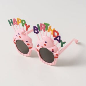 Pink birthday glasses / Free size