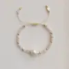 Wholesale Fashion Geometric Turquoise Freshwater Pearl Knitting Bracelets