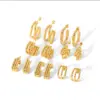 Wholesale PVD Coated Real Gold Plated 18K Gold U Shape 304 Stainless Steel Simple Style Waterproof Non Tarnish Ear Studs