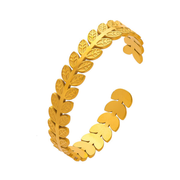 oly-a33ccf140775dab8aeae35902aca3073 Wholesale Retro Gold Bracelet Asymmetrical Titanium Steel Bracelet C-Shaped Opening Stainless Steel Adjustable Bracelet for Women
