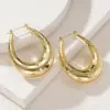 Wholesale Three-dimensional Geometric Earrings For Women In Copper With KC Golden Water Plating And 0.03µm Thickness