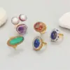 Wholesale Vintage Style Round Open Ring For Women In Copper With Zircon Inlay