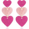 Wholesale   States best selling color matching Valentine's Day acrylic love earrings niche personality High sense earrings women