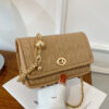 Wholesale Simple Autumn Casual Fashion Chain Small Square Bag Fashion Western Style Crossbody Bag Solid Color Shoulder Bag