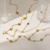Wholesale Lucky Heart Electroplated Pendant Necklace For Women In 18K Real Gold Plated 304 Stainless Steel With PVD Coated Cable Chain