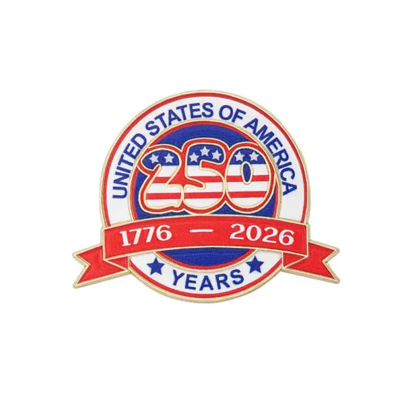 Wholesale Eagle Pin Made Of Zinc Alloy With Enamel Craft, Flag Brooches For Independence Day