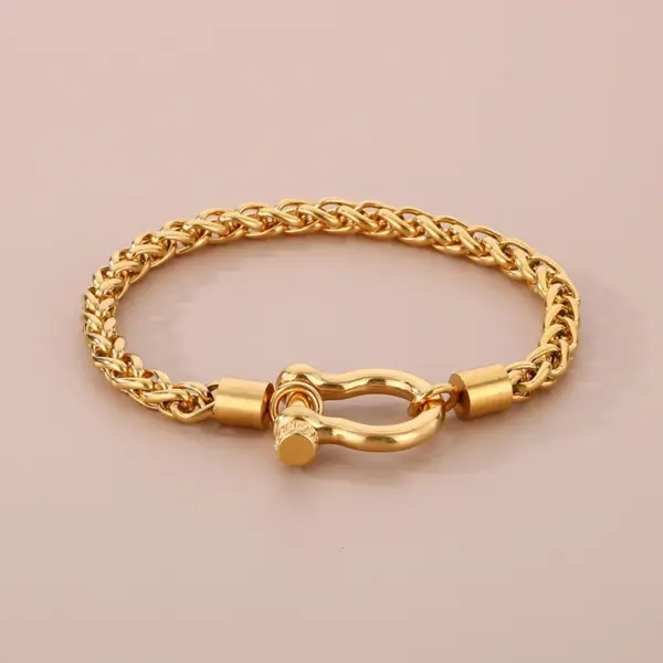 Wholesale 304 Stainless Steel Modern Style Simple Style Classic Style Geometric Bracelets Necklace