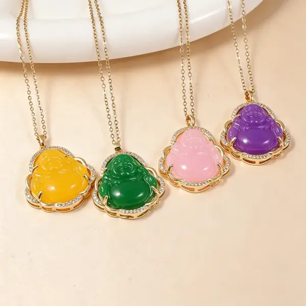 Wholesale Unisex Geometric Necklace With Bezel Setting Featuring Rhinestones, Copper Material With Electroplated Copper Plating On Cable Chain