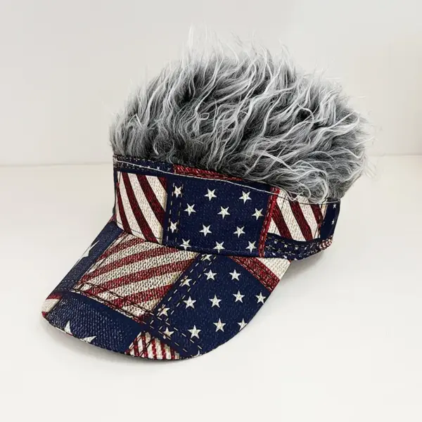 Wholesale American Flag Baseball Cap With Wide Brim For Commute Featuring UV Protection, Cotton Material And Embroidery Craft