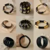 Wholesale Black Acrylic Bracelet Irregular Pattern Handmade Beaded Large Wide Jewelry Style - Nihaojewelry