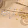 Wholesale Lucky Heart Jewelry Set For Women By Litmus, 304 Stainless Steel With 18K Real Gold PVD Coated, Featuring Cable Chain