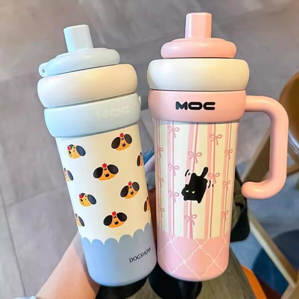 Wholesale  Liner for Girls  Ice Cup Large Capacity Water Cup Big Mac Ton Straw Insulated Cup