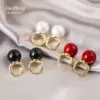 Wholesale Authentic Gold Plated Pearl Clip-On Earrings Hong Kong Style Retro Fashion Versatile Luxury Feel Women's Jewelry Accessories