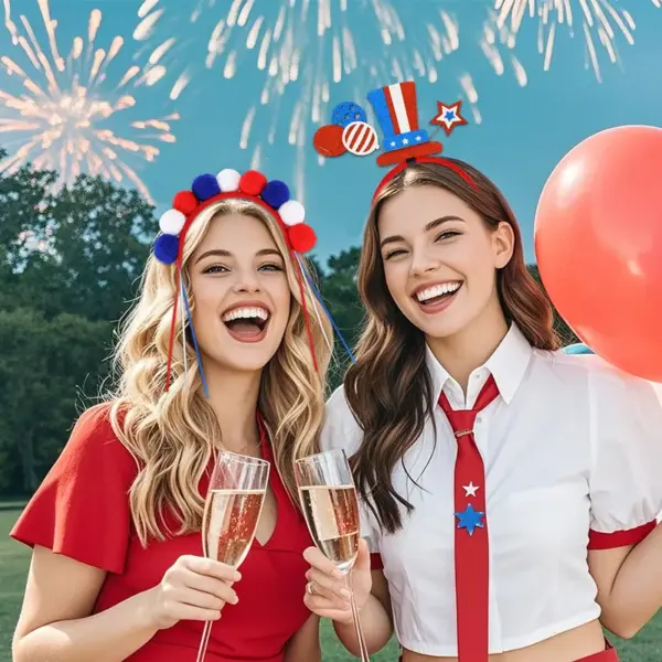 Wholesale Independence Day Party Headband Made Of Durable PET Material, Perfect For Festive Celebrations And Costume Accessories