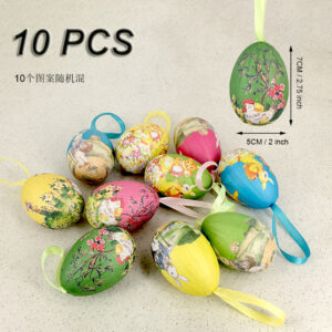 5*7cm paper wrapped eggs easter eggs, random style, 10 pieces in carton