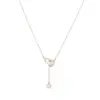 Wholesale Enamel Shell Necklace For Women With Electroplated Copper And Zircon Inlay Pendant