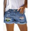 Wholesale Summer Denim Street Trendy Loose Pants Blue Mid-Waist Shorts Straight Leg Pants