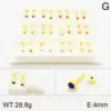 Wholesale Vacuum Plating 18K Gold Plated Square 304 Stainless Steel Elegant Cute Shiny Ear Studs