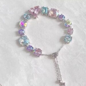 Colorful diamond bracelet