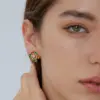 Wholesale 1 Pair Christmas Elegant Streetwear Snowflake Plating Inlay Copper Zircon Ear Studs