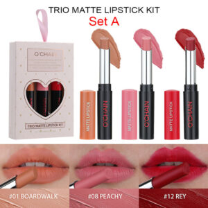 3 Pack Matte Lipstick# SET-A